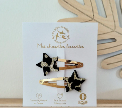 Barrettes Etoile à paillettes