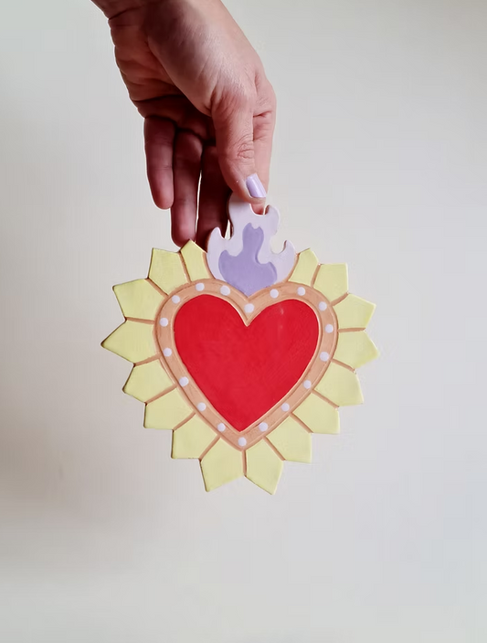 Ex-voto céramique jaune