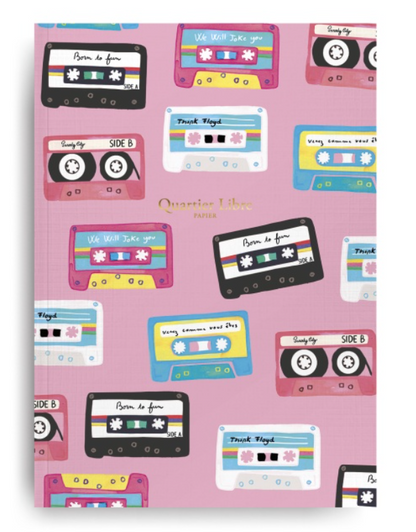 Carnet A5 - Mix Tape - 80 pages lignées