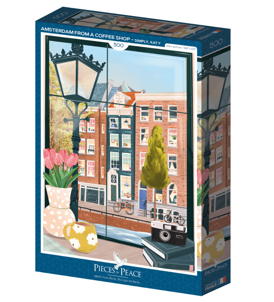 Puzzle 500 pcs Amsterdam vue d'un café