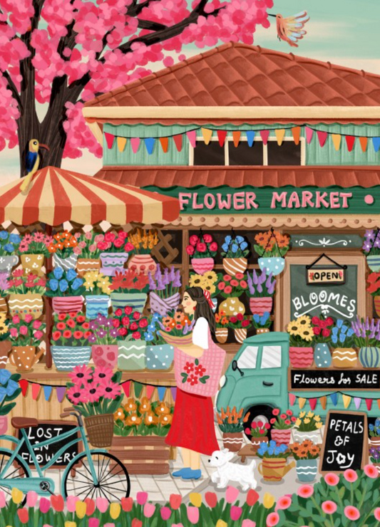 Puzzle 1500 pces Marché aux Fleurs