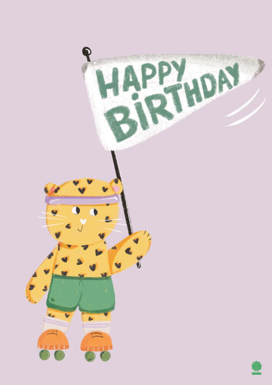 Carte Happy birthday Tigre
