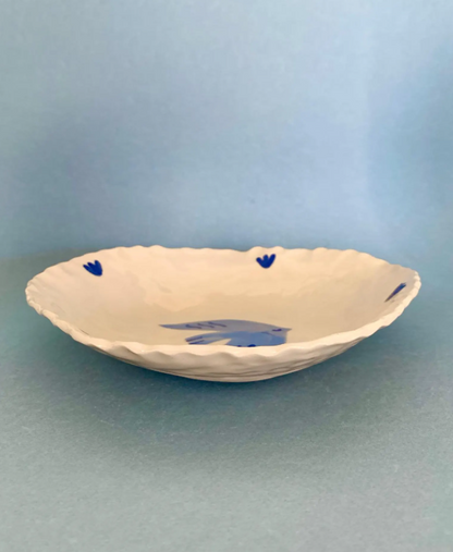 Plat oiseau en céramique