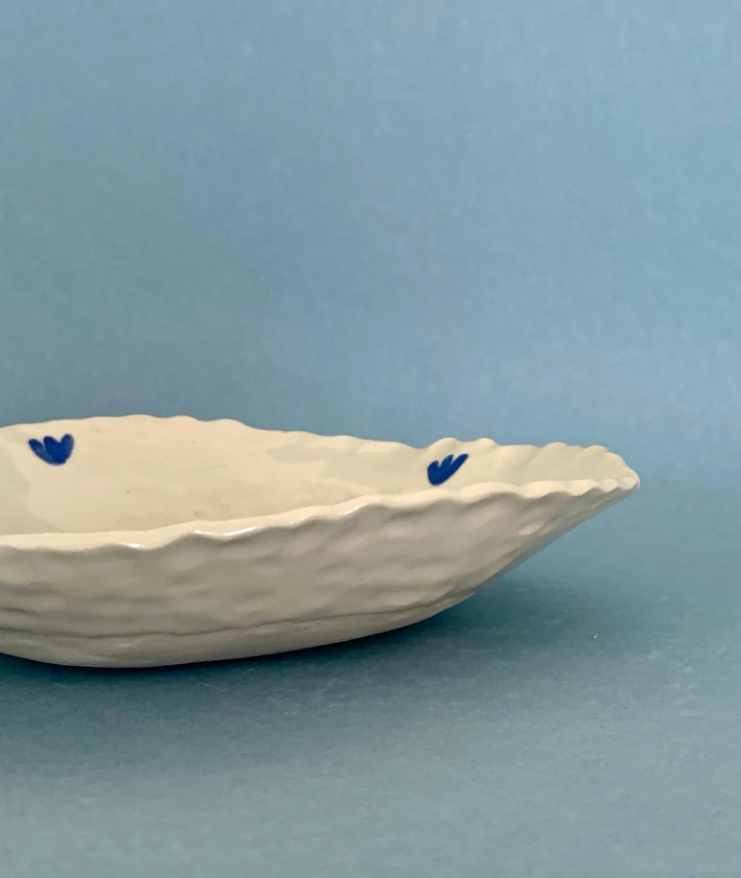 Plat oiseau en céramique