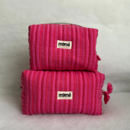 Trousse Rayures Hibiscus