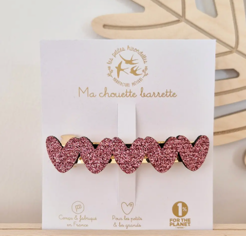 Pince Coeur à paillettes