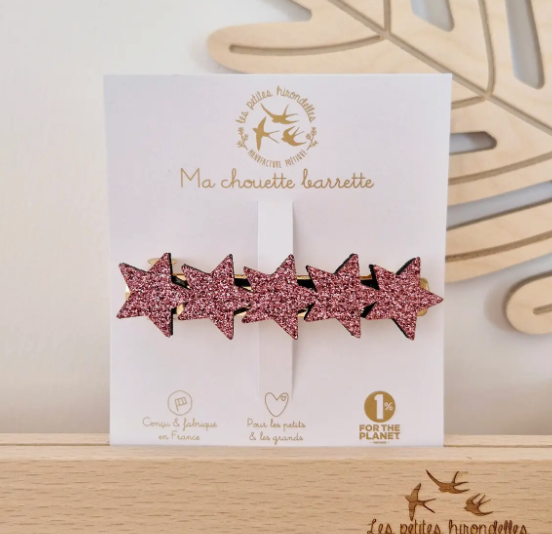 Pince étoiles à paillettes