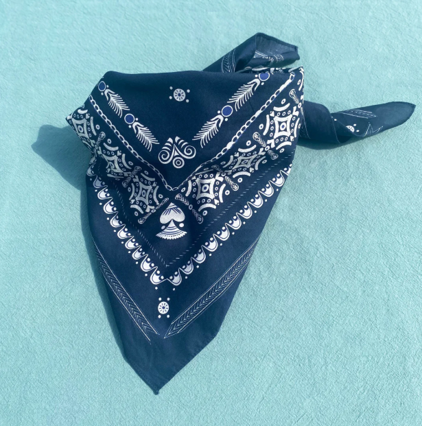 Foulard Bandana - Bleu Encre