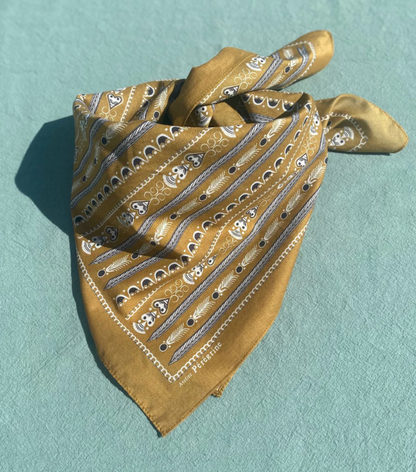 Foulard Bandana Lignes - Mordoré