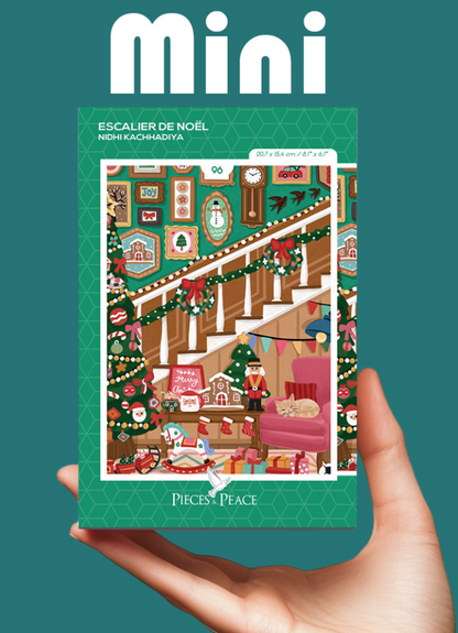 Mini Puzzle 96 pces Escalier de Noel