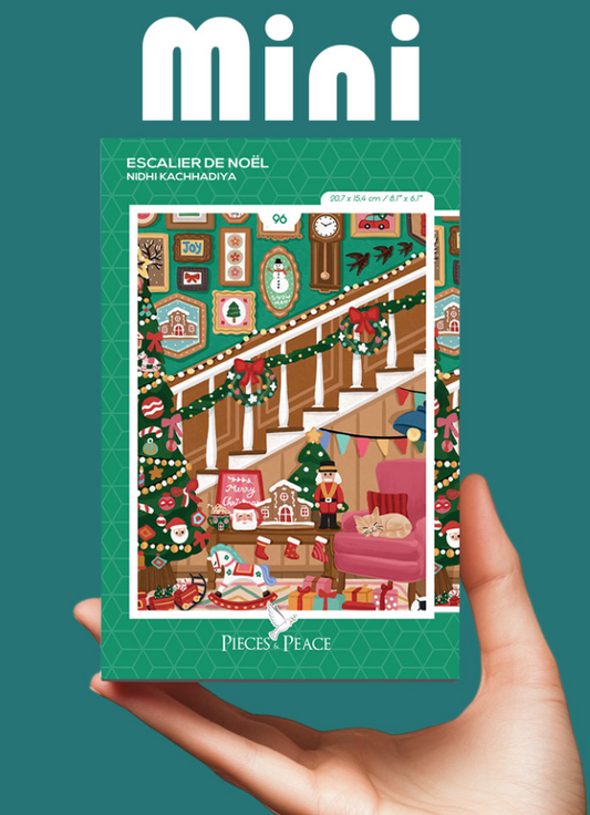 Mini Puzzle 96 pces Escalier de Noel