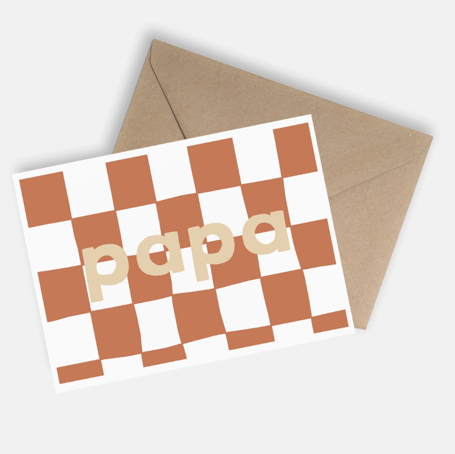 Carte Papa damier