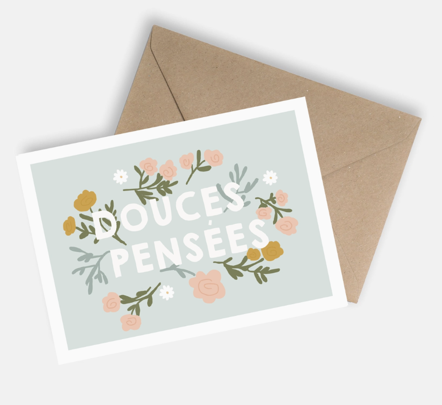 Carte Douces pensées