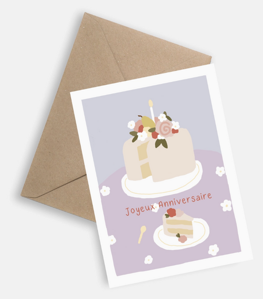 Carte Pâtisserie d'anniversaire