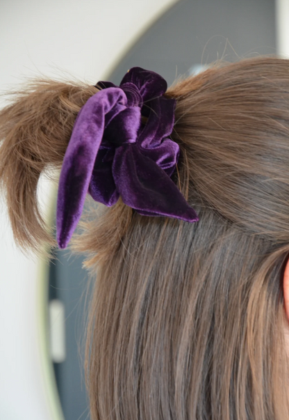 Chouchou Bobines & Confettis Velours Noeud