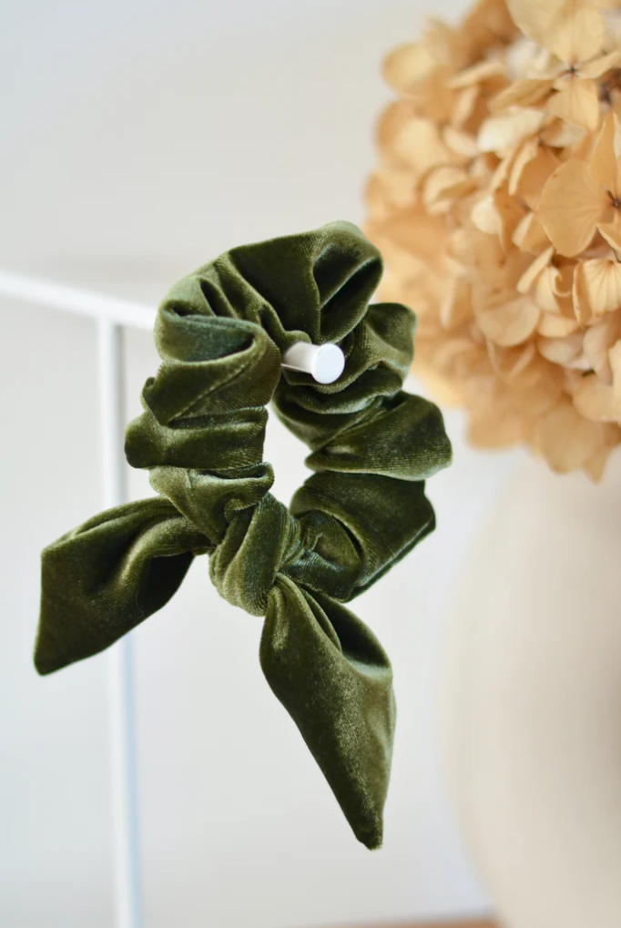 Chouchou Bobines & Confettis Velours Noeud