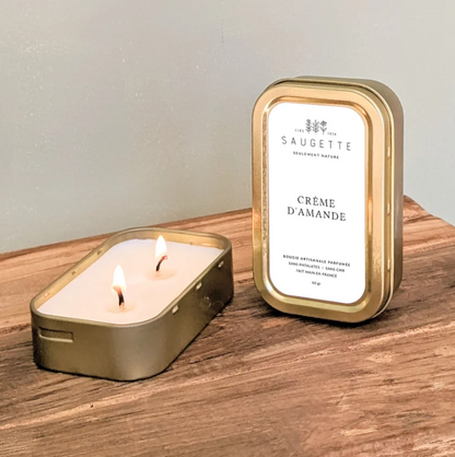 Bougie parfumée 2 mèches Crème d'amande
