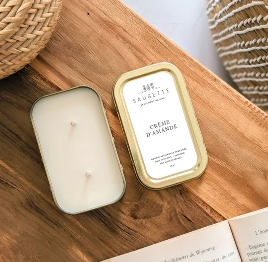 Bougie parfumée 2 mèches Crème d'amande