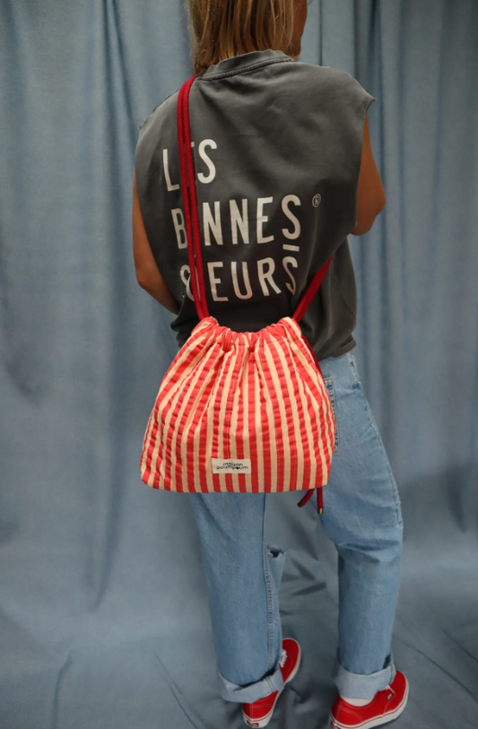 Sac mini bourse - Rayé rouge