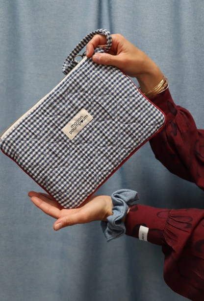 Pochette - Vichy marine - Maison Poumpoum