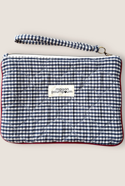 Pochette - Vichy marine - Maison Poumpoum