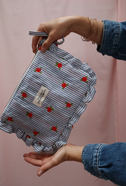 Pochette - Rayure Fleuri - Maison Poumpoum