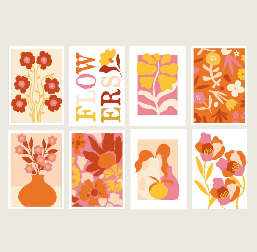 Cartes à peindre par numéros Palette Florale