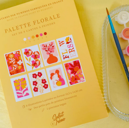Cartes à peindre par numéros Palette Florale