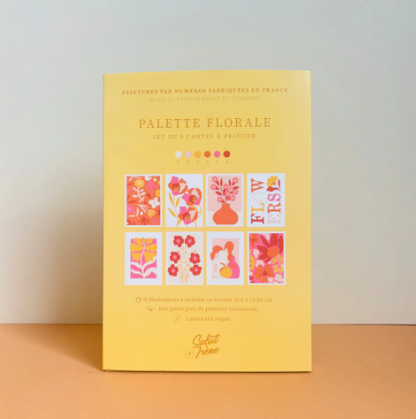 Cartes à peindre par numéros Palette Florale