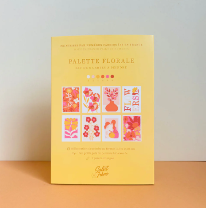 Cartes à peindre par numéros Palette Florale