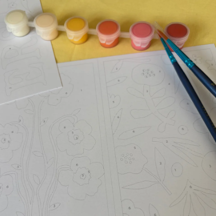 Cartes à peindre par numéros Palette Florale