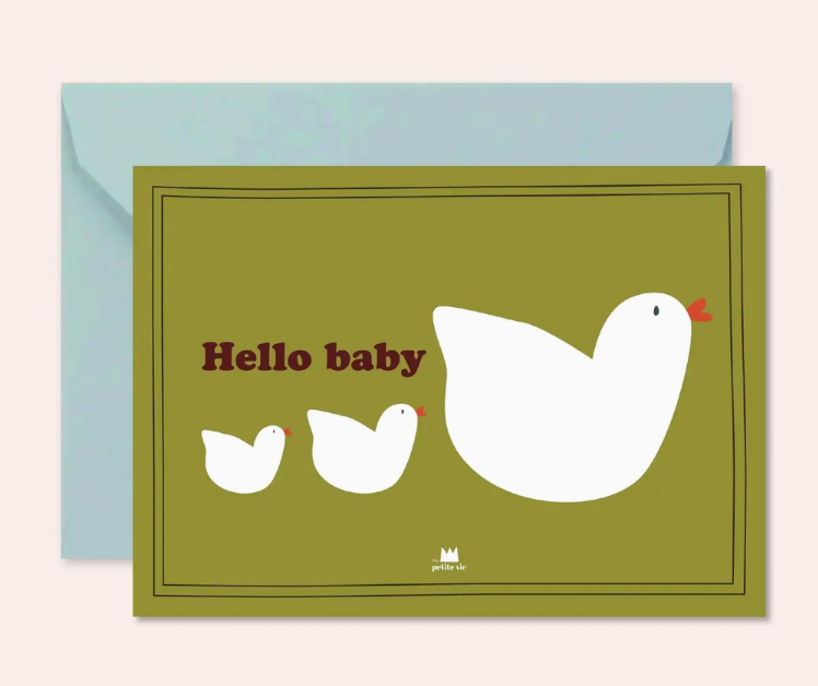 Carte Hello baby oie
