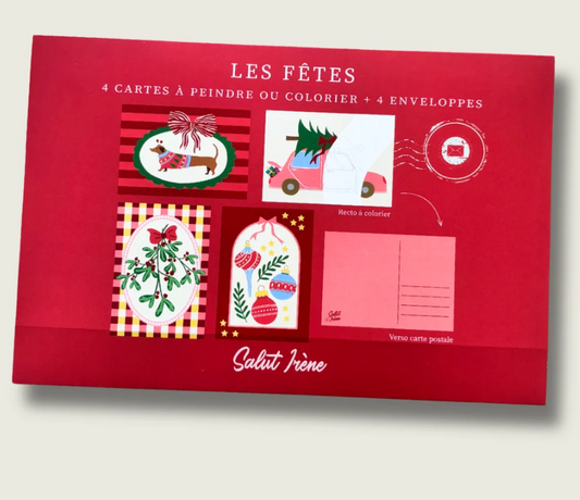 4 Cartes à colorier - Les fêtes