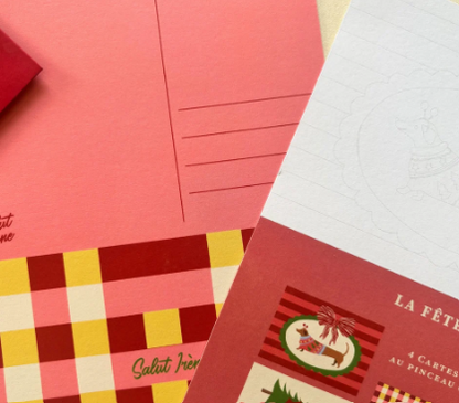 4 Cartes à colorier - Les fêtes
