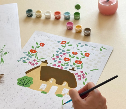 Cartes à peindre par numéros La Petite Maison