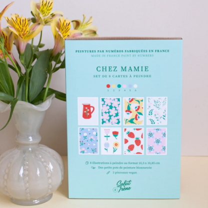 Cartes à peindre par numéros Chez Mamie