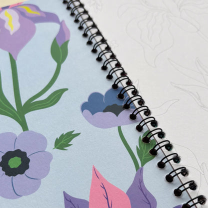 Carnet de coloriage Motifs en fleurs