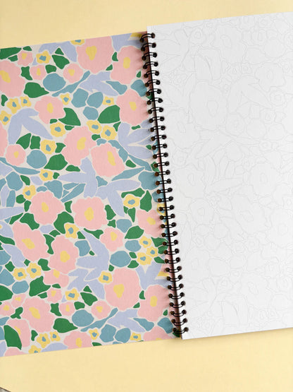 Carnet de coloriage Motifs en fleurs