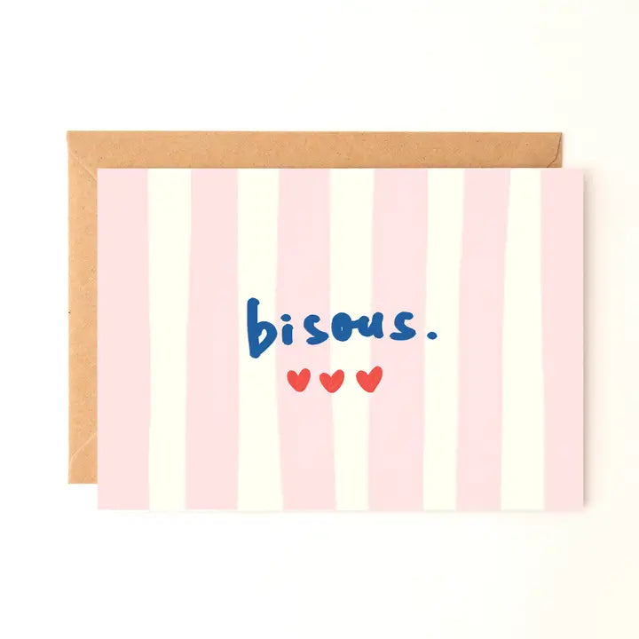 Carte Bisous (plusieurs coloris)