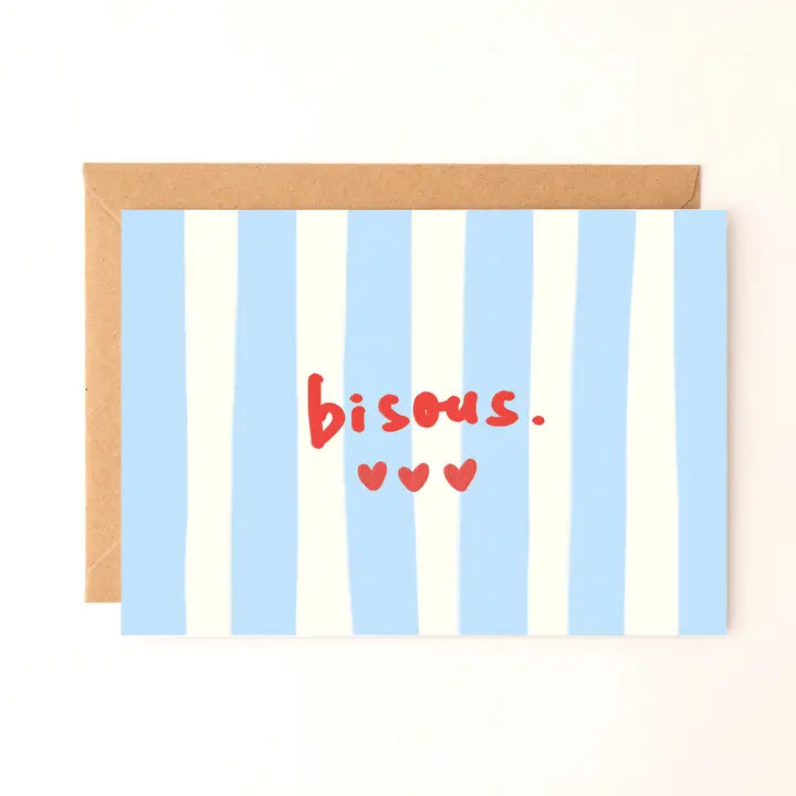 Carte Bisous (plusieurs coloris)