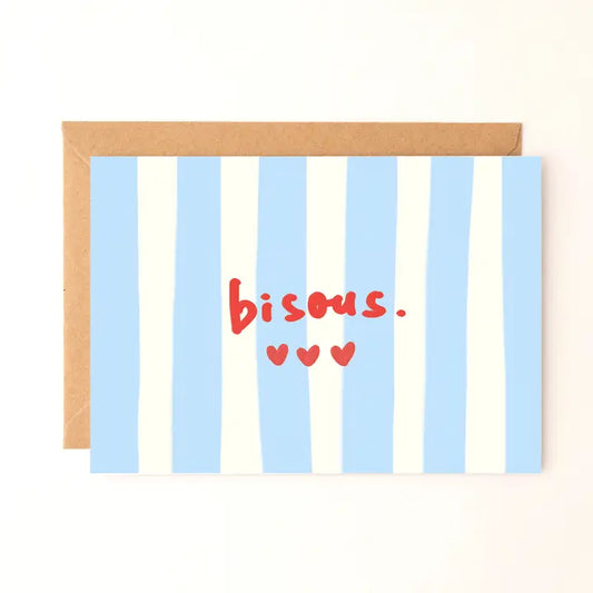 Carte Bisous (plusieurs coloris)