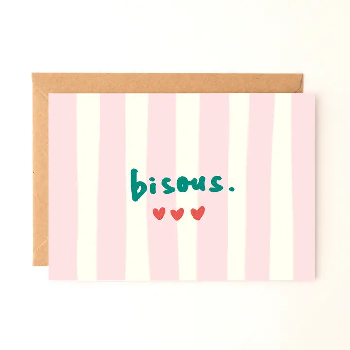 Carte Bisous (plusieurs coloris)