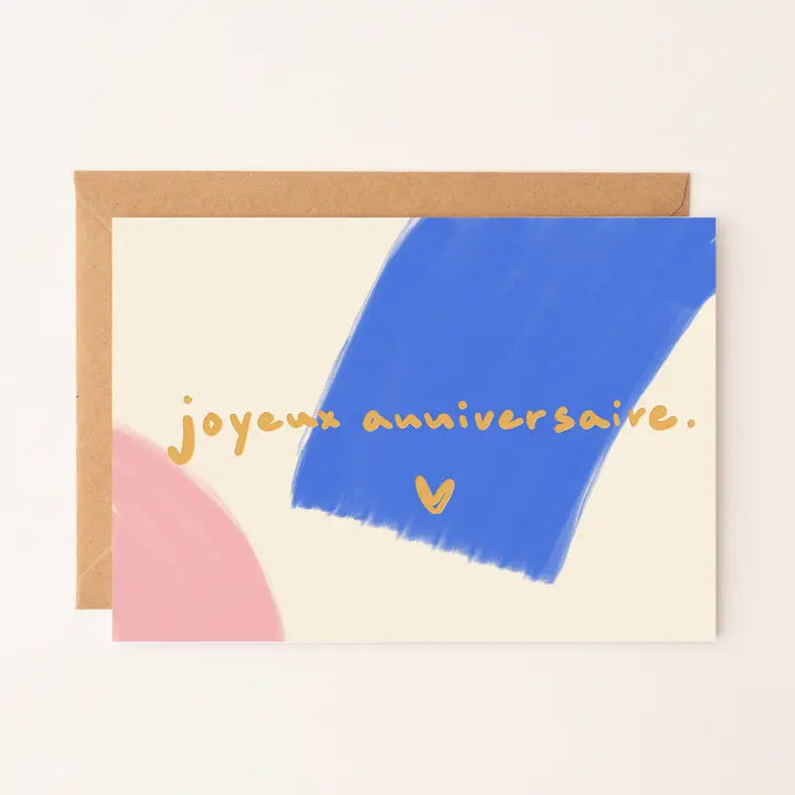 Carte Joyeux Anniversaire (plusieurs coloris)