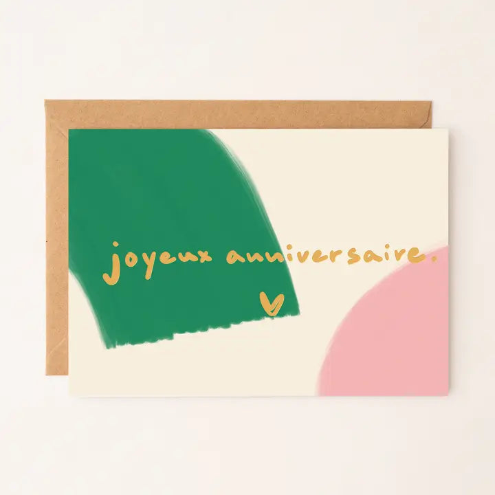 Carte Joyeux Anniversaire (plusieurs coloris)