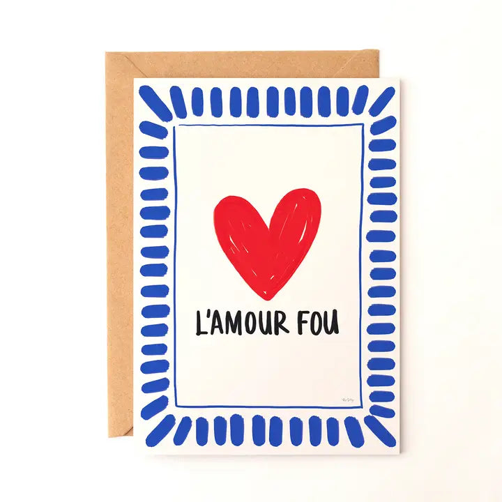 Carte L'amour fou (plusieurs coloris)