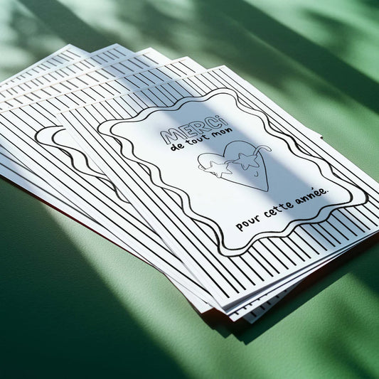 Carte à colorier Merci