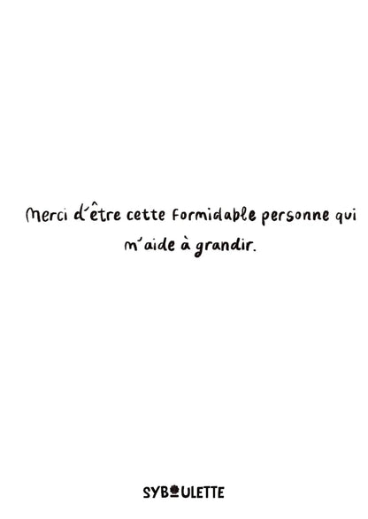 Carte à colorier Merci