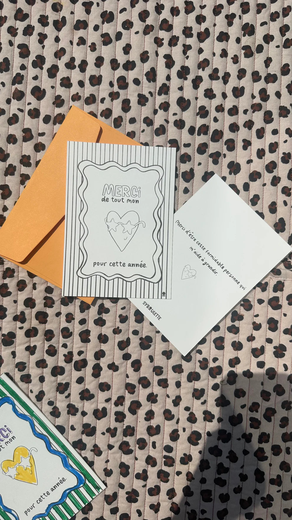 Carte à colorier Merci