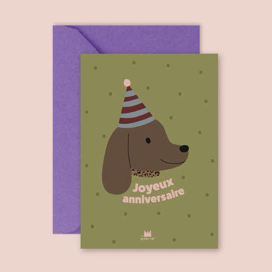 Carte Joyeux Anniversaire Chien