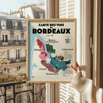 Carte des vins de Bordeaux